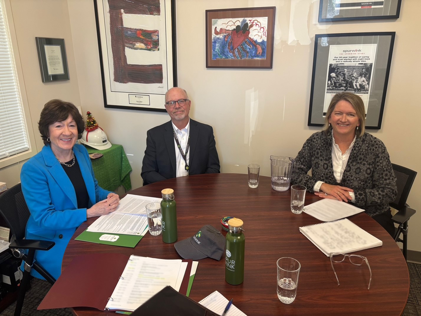 Senator Collins, Eric Meyer, Kristen Farnham