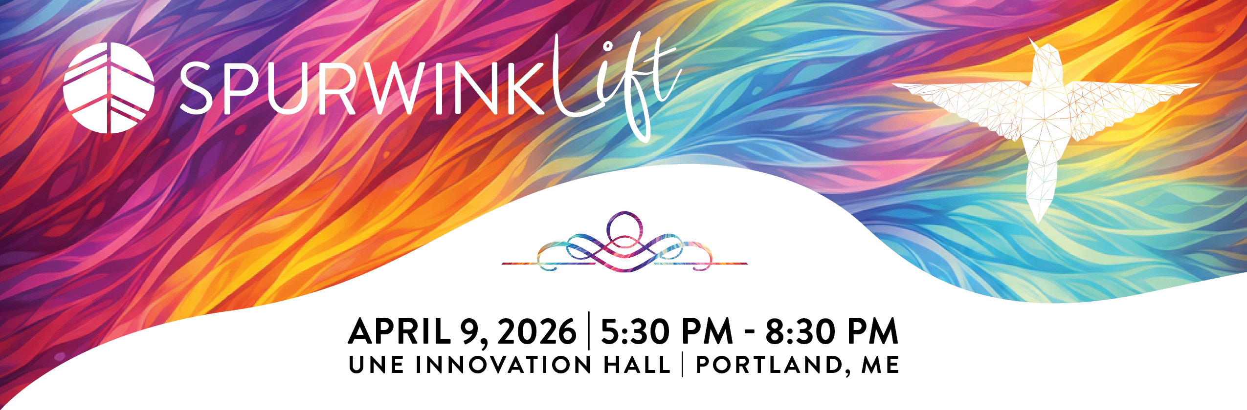 2026-LIFT-digital-banner Colorful banner with spurwink logo and 'lift'