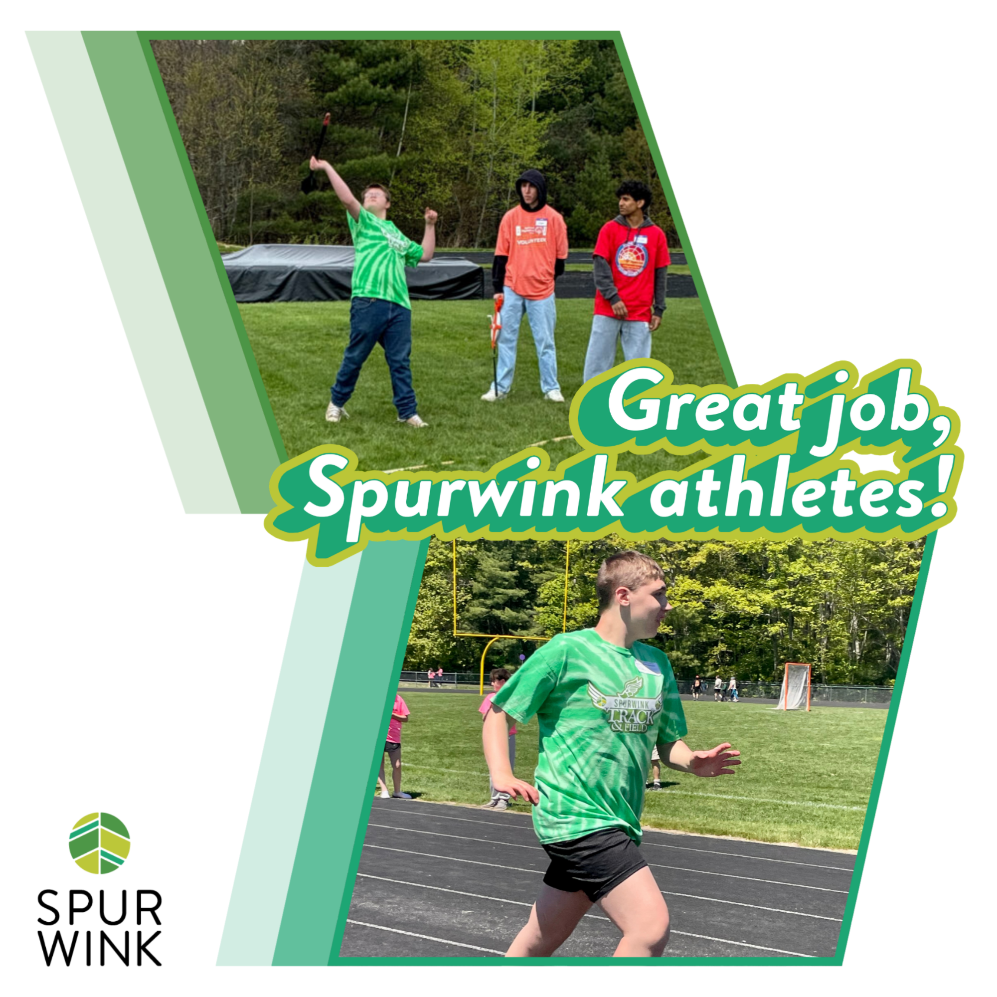 Students participating in track and field events