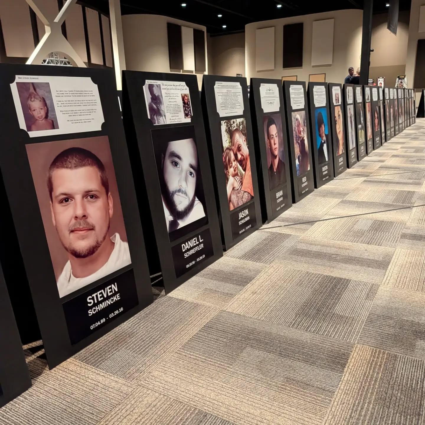 A photo of the posters displayed at the Black Poster Project.